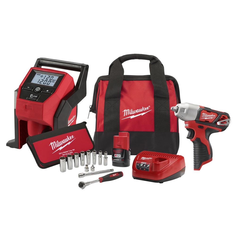 M12™ 3/8 in. Impact Wrench Kit w/Inflator