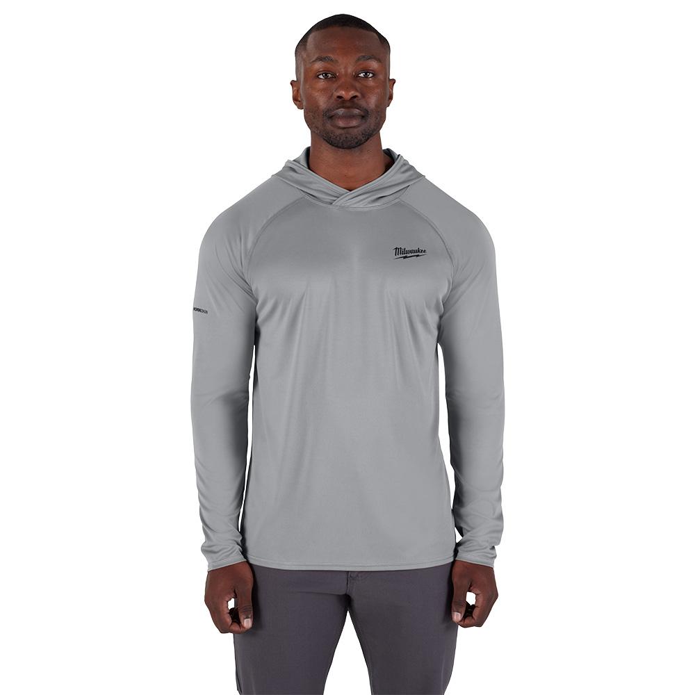 WORKSKIN™ Hooded Sun Shirt - GRAY 2X