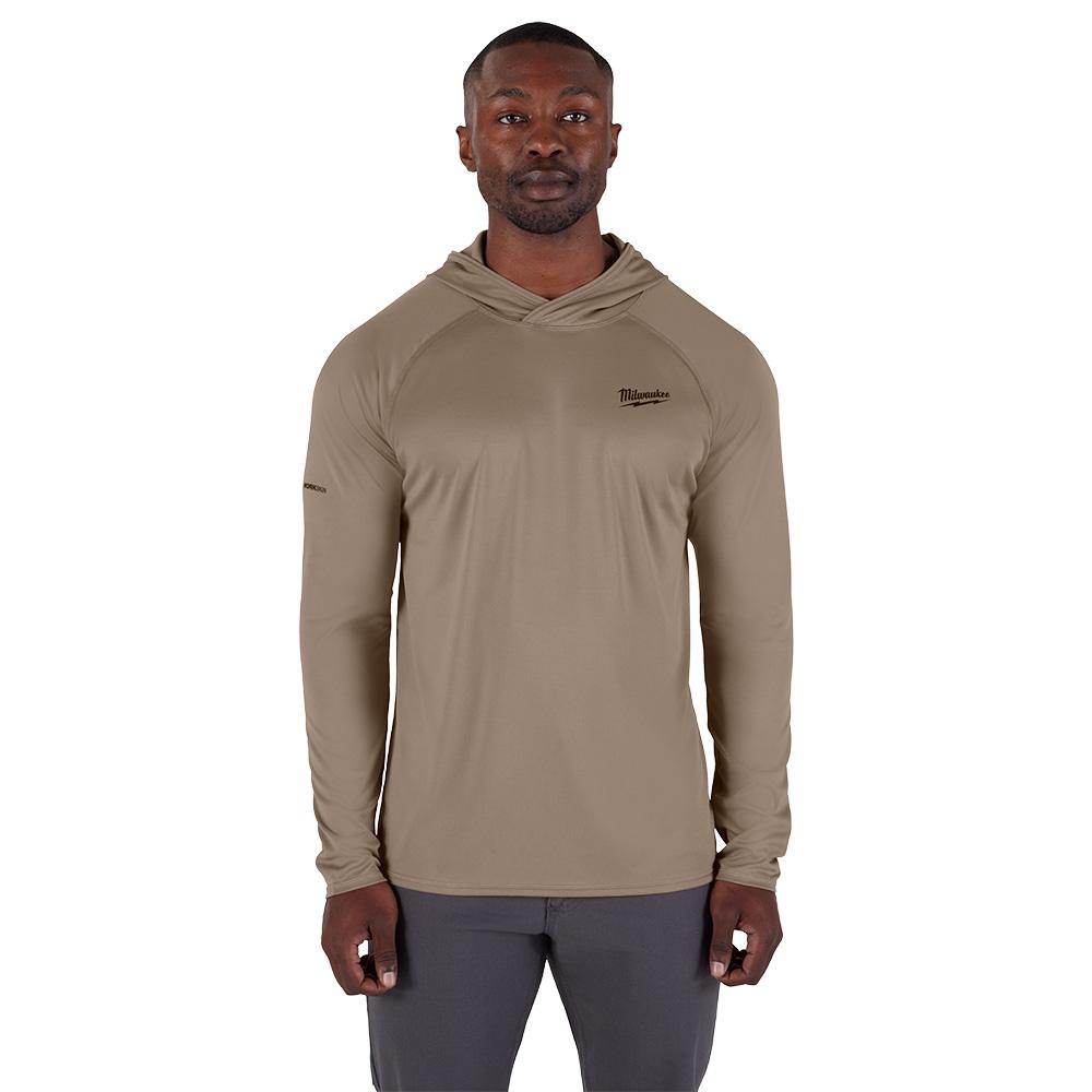 WORKSKIN™ Hooded Sun Shirt - SANDSTONE L