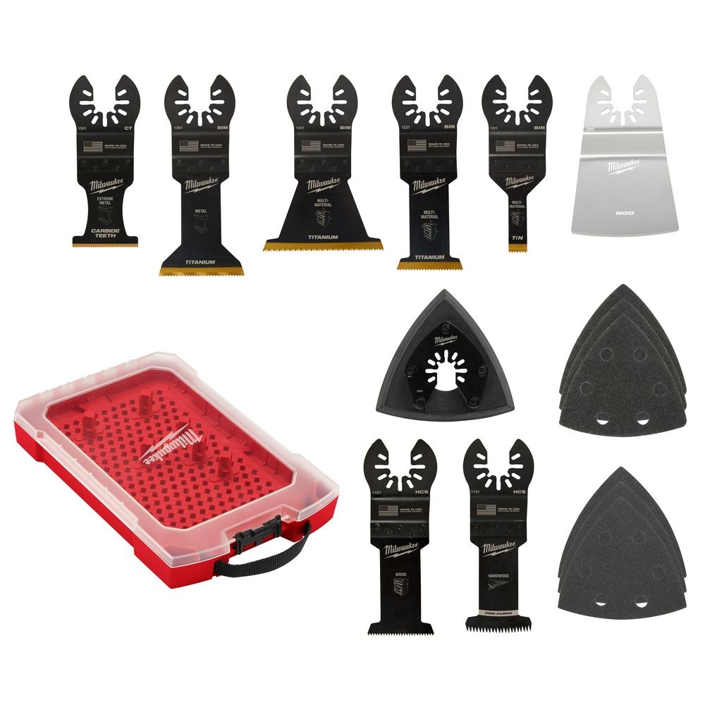 MILWAUKEE® Universal Fit OPEN-LOK™ 15PC Oscillating Multi-Tool Blade Kit w/ Modular Case