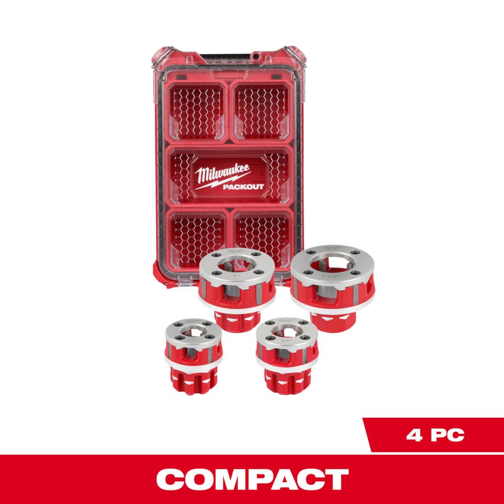 Compact 1/2&#34;-1-1/4&#34; ALLOY NPT Portable Pipe Threading Forged Aluminum Die Head Kit