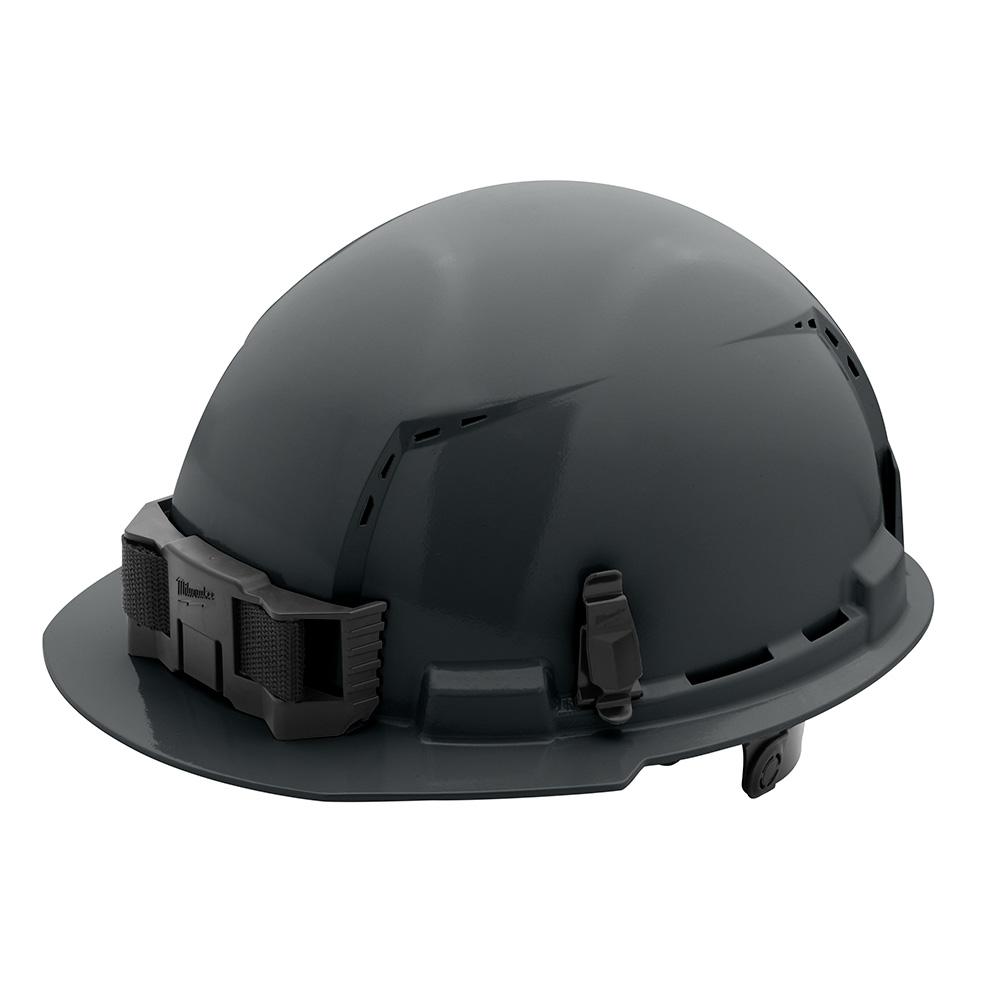 Gray Front Brim Vented Hard Hat w/6pt Ratcheting Suspension - Type 1, Class C