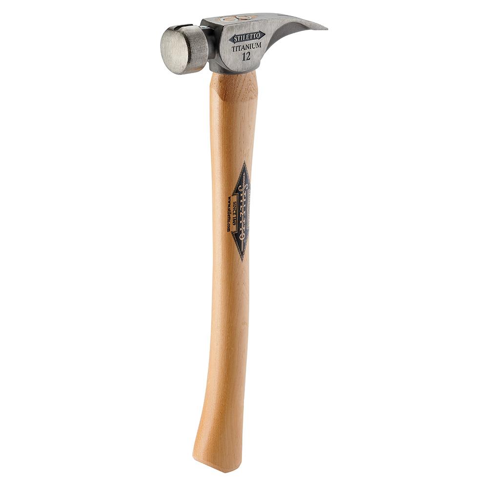 12 oz Titanium Smooth Face Hammer with 18 in. Curved Hickory Handle
