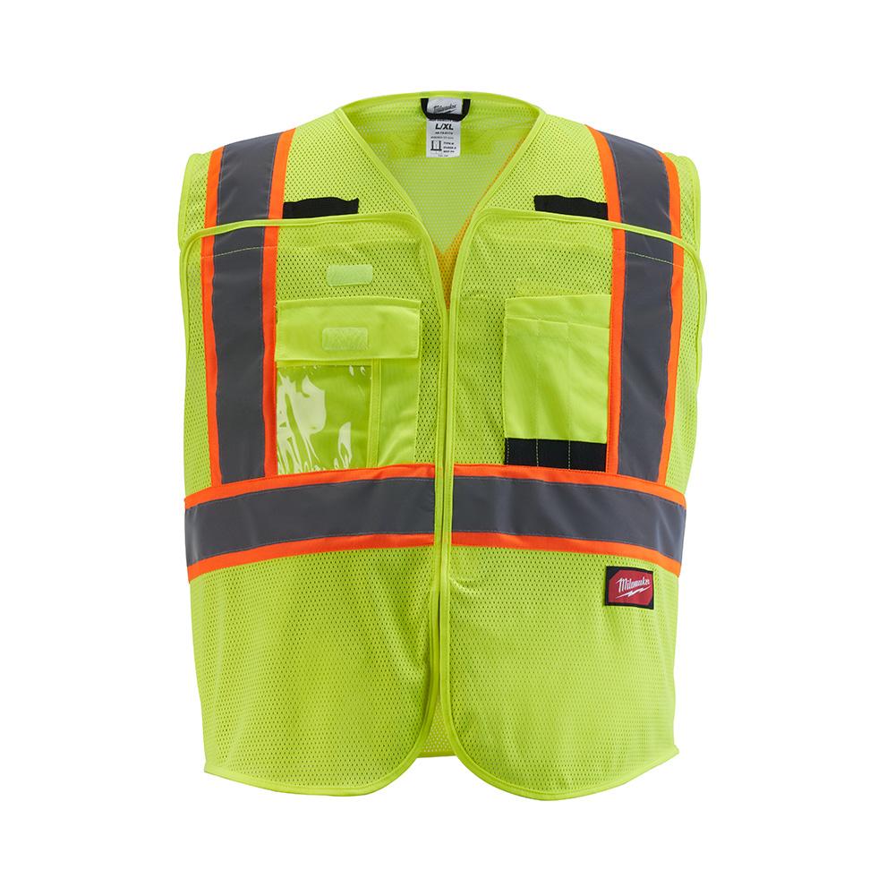 Class 2 Breakaway High Visibility Yellow Mesh Safety Vest - S/M (CSA)