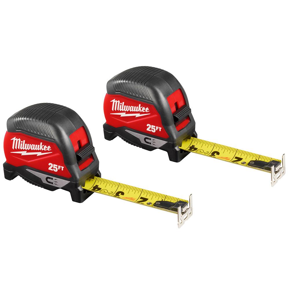 25ft Magnetic Tape Measure 2-Pack