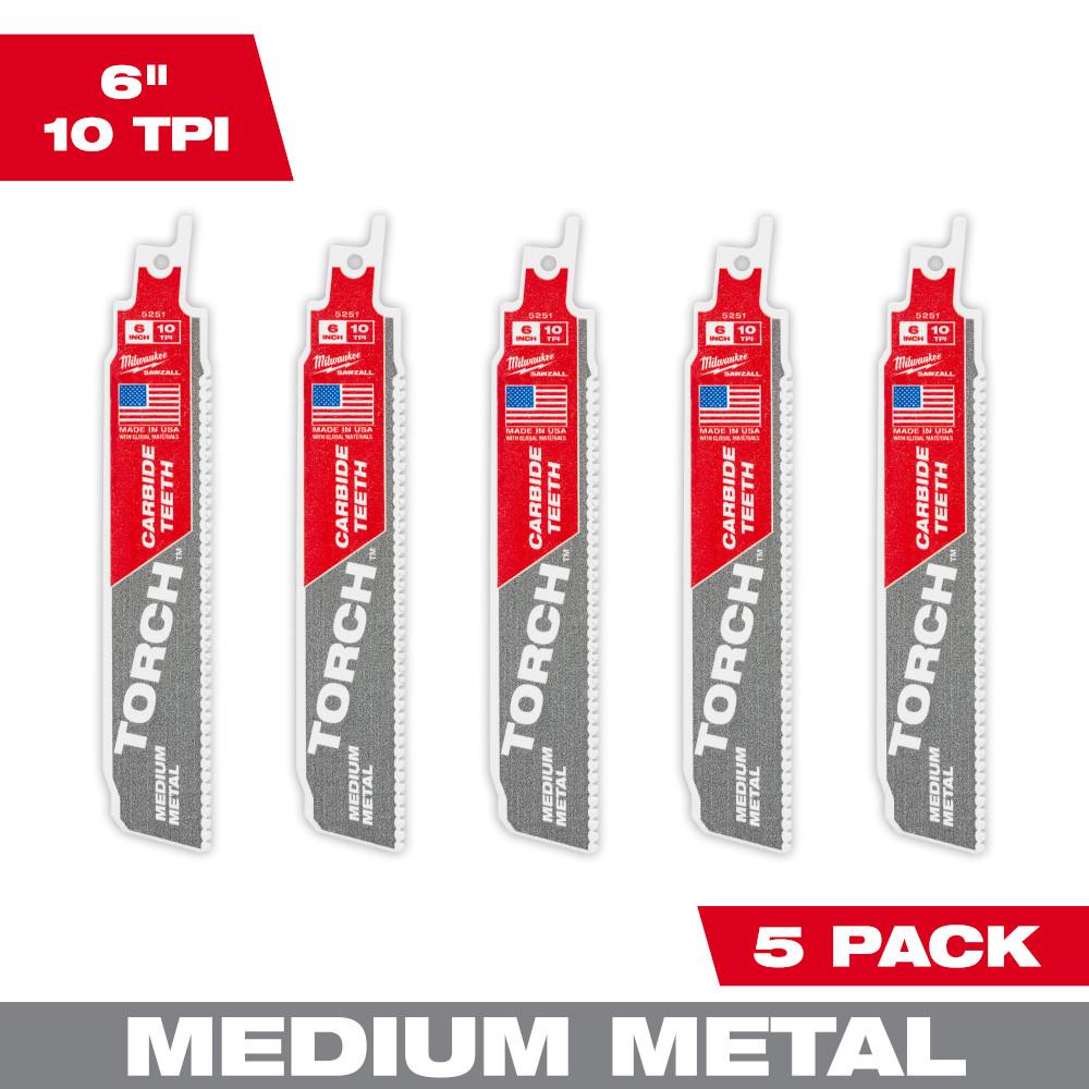 6&#34; 10TPI The TORCH™ with Carbide Teeth for Medium Metal 5PK