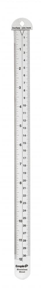 12 in. Hook Ruler (32nds, mm, cm)