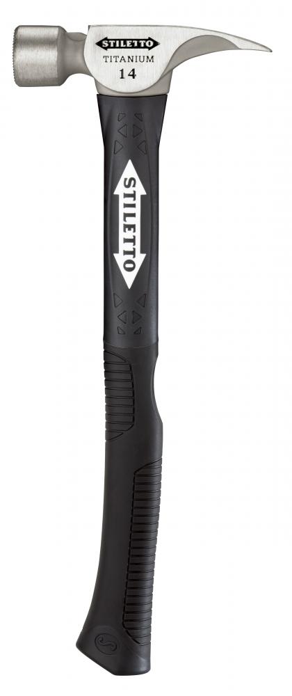 14 oz Titanium Smooth Face Hammer with 18 in. Hybrid Fiberglass Handle