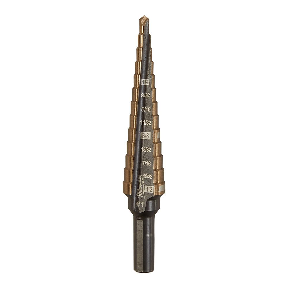 Milwaukee Cobalt Step Drill Bit #1 (1/8&#34;-1/2&#34;)