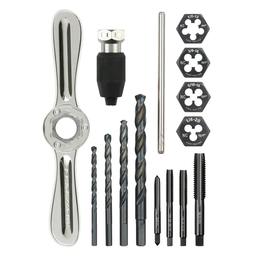 15PC SAE Tap and Die Set with Hex-LOK™ 2-in-1 Handle