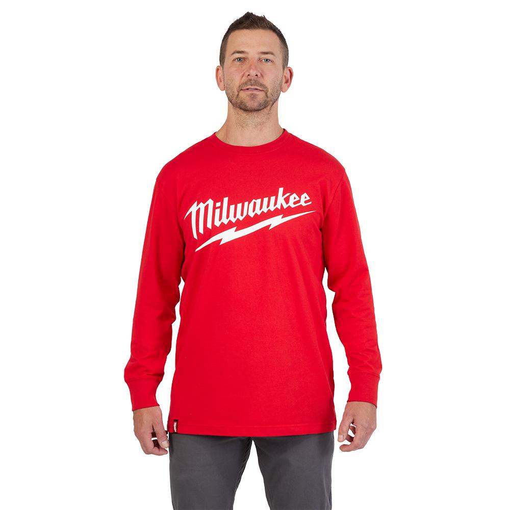 Heavy Duty T-Shirt - Long Sleeve Logo Red 2X