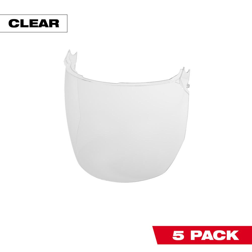 5pk Clear Face Shield Replacement Lenses (Helmet & Hard Hat Mount)