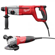 Milwaukee 5262-21A - 1" SDS Plus Rotary Hammer/4-1/2" Small Angle Grinder Kit