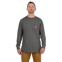 Milwaukee 606G-M - GRIDIRON™ Pocket T-Shirt - Long Sleeve Gray M