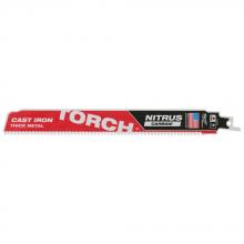 Milwaukee 48-00-5262 - 9 in. 7TPI The TORCH for Cast Iron with NITRUS CARBIDE SAWZALL Reciprocating Saw Blade - 1 Pack