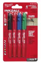 Milwaukee 48-22-3106 - INKZALL™ Fine Point Colored Markers (4 Pack)