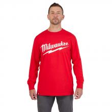 Milwaukee 608R-M - Heavy Duty T-Shirt - Long Sleeve Logo Red M