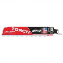 Milwaukee 48-00-5361 - 6 in. 7TPI The TORCH for Cast Iron with NITRUS CARBIDE SAWZALL Reciprocating Saw Blade - 3 Pack