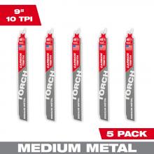 Milwaukee 48-00-5552 - 9" 10TPI The TORCH™ with Carbide Teeth for Medium Metal 5PK