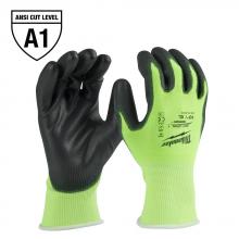 Milwaukee 48-73-8913B - 12 Pair High Visibility Cut Level 1 Polyurethane Dipped Gloves - XL