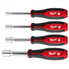 Milwaukee 48-22-2544 - 4pc SAE HollowCore™ Magnetic Nut Driver Set