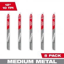 Milwaukee 48-00-5553 - 12" 10TPI The TORCH™ with Carbide Teeth for Medium Metal 5PK