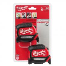 Milwaukee 48-22-0125G - 25 Ft. Compact Magnetic Tape Measure BOGO
