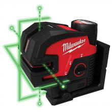 Milwaukee 3624-21 - M12™ Green Cross Line & 4-Points Laser Kit