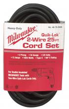 Milwaukee 48-76-5025 - 25 ft. 2-Wire QUIK-LOK™ Cord