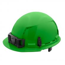 Milwaukee 48-73-1226 - Green Front Brim Vented Hard Hat w/6pt Ratcheting Suspension - Type 1, Class C