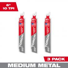 Milwaukee 48-00-5351 - 6" 10TPI The TORCH™ with Carbide Teeth for Medium Metal 3PK