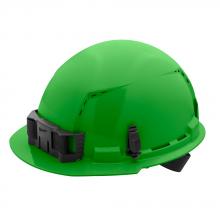 Milwaukee 48-73-1207 - Green Full Brim Vented Hard Hat w/4pt Ratcheting Suspension - Type 1, Class C