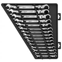 Milwaukee 48-22-9513 - 15pc Metric Flex Head Ratcheting Combination Wrench Set