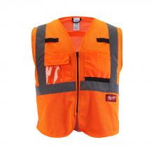 Milwaukee 48-73-5115 - Class 2 High Visibility Orange Mesh Safety Vest - S/M