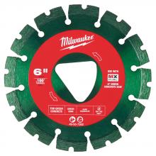 Milwaukee 49-93-7262 - Green 6” x .100” Diamond Blade for Green Concrete