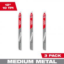 Milwaukee 48-00-5353 - 12" 10TPI The TORCH™ with Carbide Teeth for Medium Metal 3PK