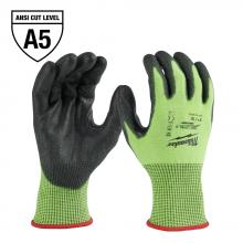 Milwaukee 48-73-8950 - High Visibility Cut Level 5 Polyurethane Dipped Gloves - S