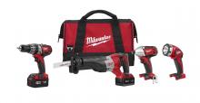 Milwaukee 2696-84 - M18™ Cordless Lithium-Ion 4-Tool Combo Kit 2696-84 (RECONDITIONED)