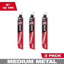 Milwaukee 48-00-6351 - 6" 10TPI The TORCH™ with NITRUS CARBIDE™ Teeth for Medium Metal 3PK 