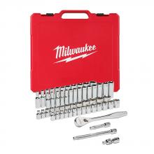 Milwaukee 48-22-9008 - 3/8 in. Drive 56 pc. Ratchet & Socket Set - SAE & Metric