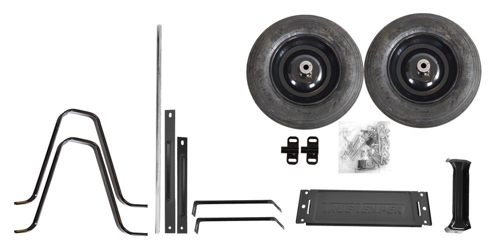 Parts box for wheelbarrow