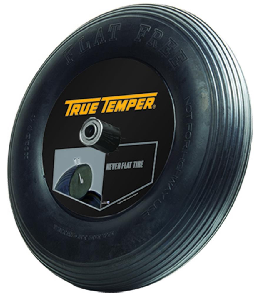 Wheel and flat free rubber tire