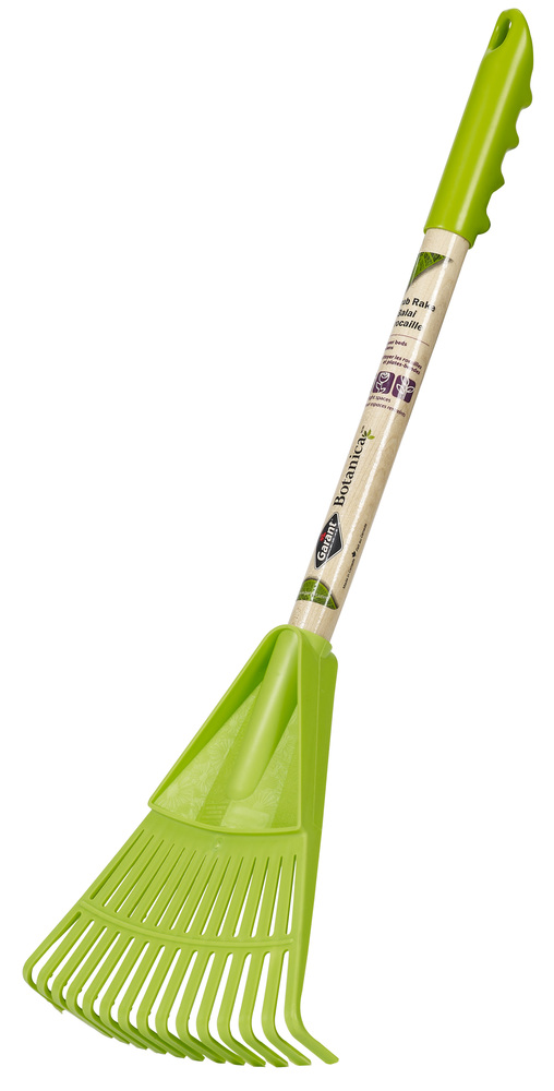 Shrub rake, short wood handle, Botanica