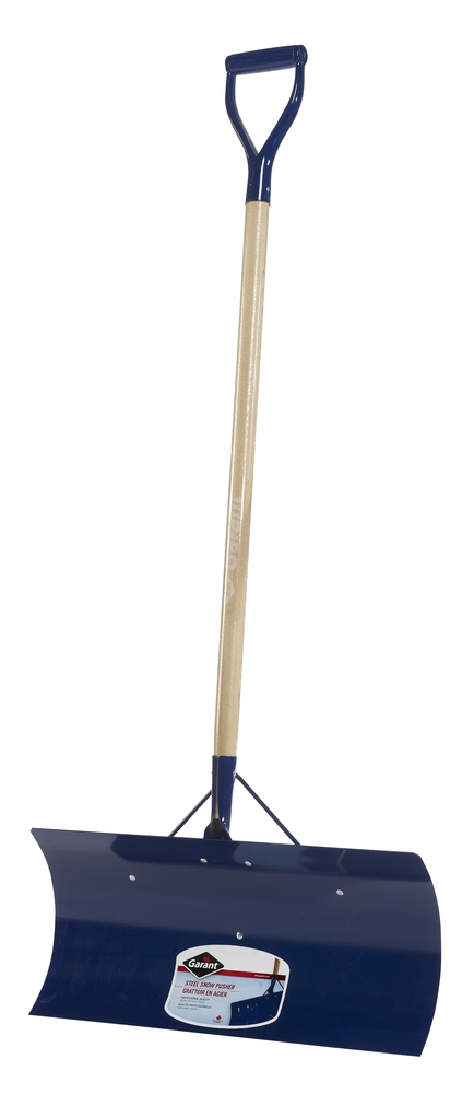 Snow pusher, 24&#34; steel blade, wood handle, dh