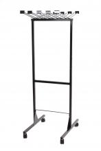 Garant 99778 - Rolling rack, steel display black (10 hooks) Long Legs