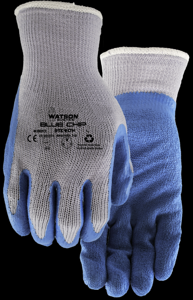 BLUE CHIP POLYESTER CRINKLED RUBBER LATEX PALM COATED - S