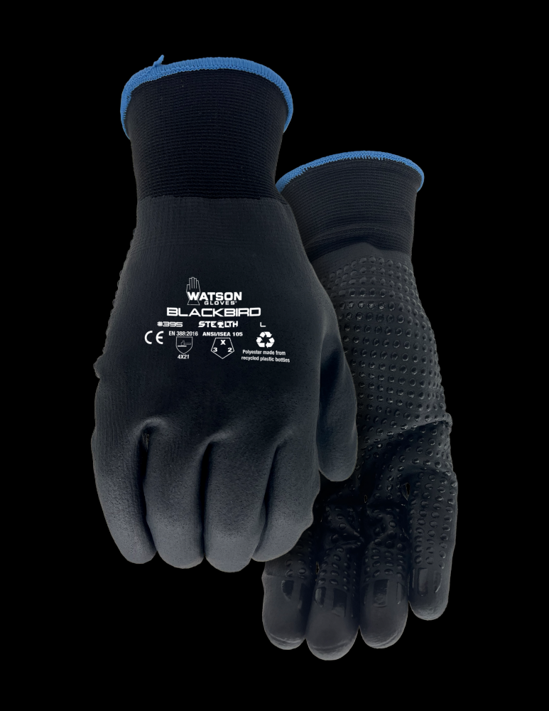 GLOVE STEALTH BLACKBIRD FULLY COATED NITRILE SMALL / NITRILE