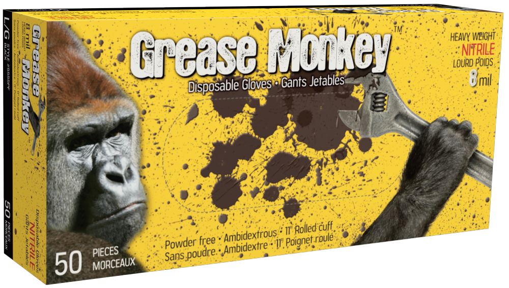 GREASE MONKEY 8 MIL NITRILE DISPOSABLE SMALL / 50 / BOX