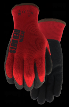 Watson Gloves 320I-S - RED HOT 10GG ACRYLIC WINTER LINED SANDY FOAM LATEX PALM - S