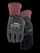 Watson Gloves 384-L - STEALTH BLACK WIDOW A6 13GG LIGHT POLYURETHANE COATED - L